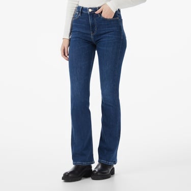  Guess Coated Kaşmir Karışımlı Skinny Fit Kadın Mavi Jean