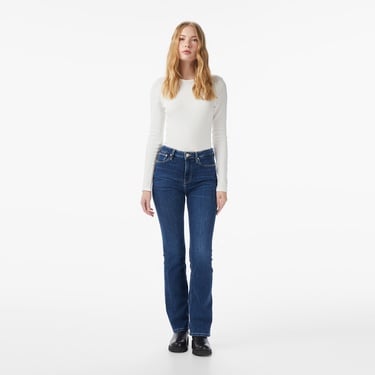  Guess Coated Kaşmir Karışımlı Skinny Fit Kadın Mavi Jean