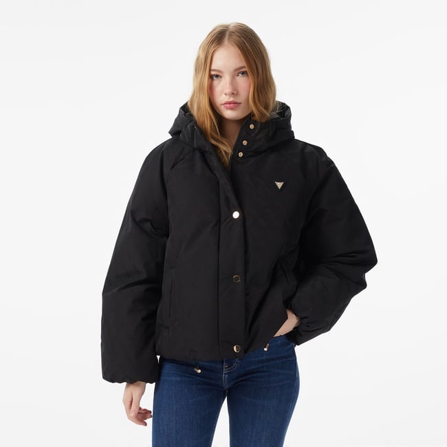  Guess Jacke Kadın Siyah Mont