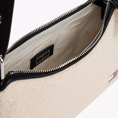  Tommy Jeans Cool Sherpa Kadın Krem Omuz Çantası