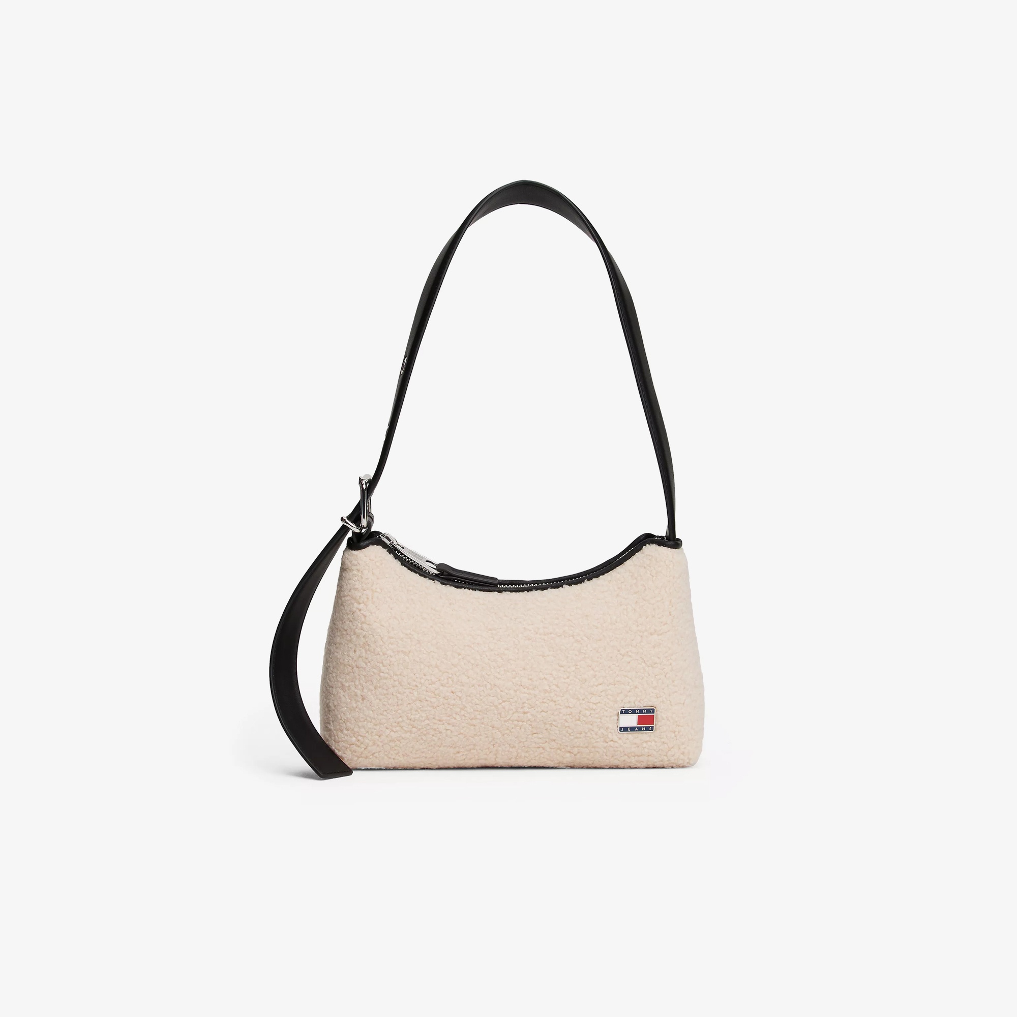 Tommy Jeans Cool Sherpa Kadın Krem Omuz Çantası