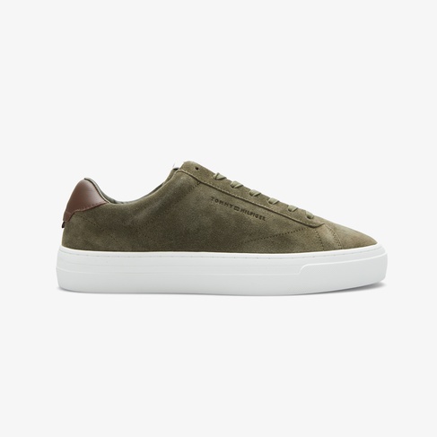  Tommy Hilfiger Premium Cupsole Suede Erkek Haki Sneaker