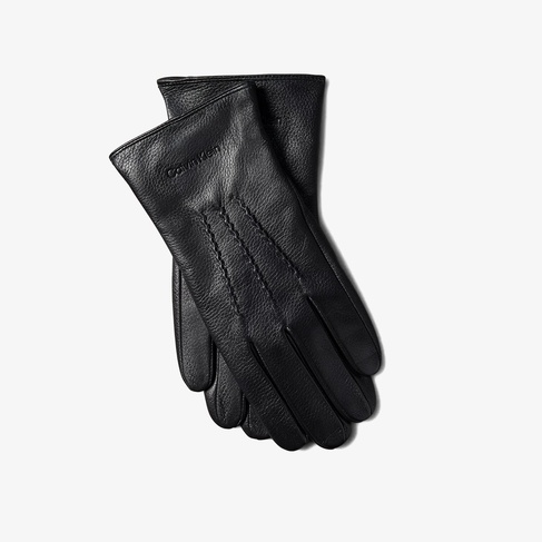  Calvin Klein Classic Pebble Erkek Siyah Eldiven