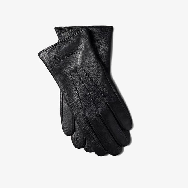  Calvin Klein Classic Pebble Erkek Siyah Eldiven
