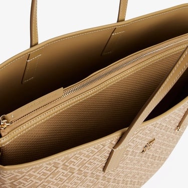  Tommy Hilfiger Monoplay Leather Kadın Bej Tote Çanta