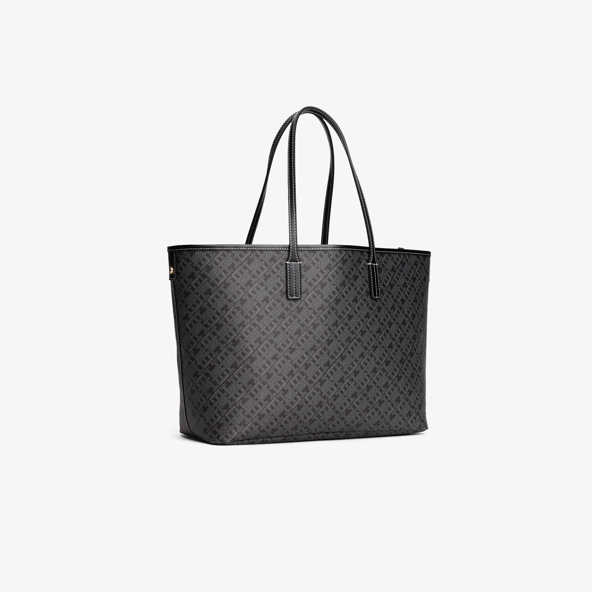 Tommy Hilfiger Monoplay Leather Tote Kadın Siyah El Çantası