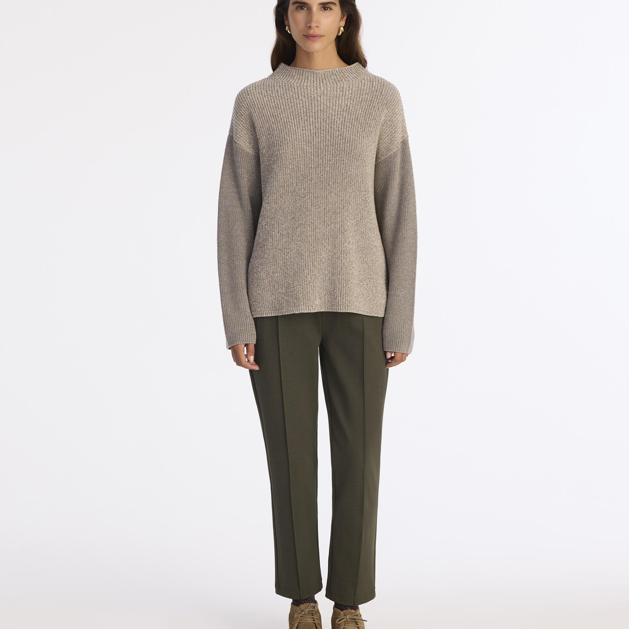 YARGICI Geniş Yarım Balıkçı Yaka Uzun Kol Kazak