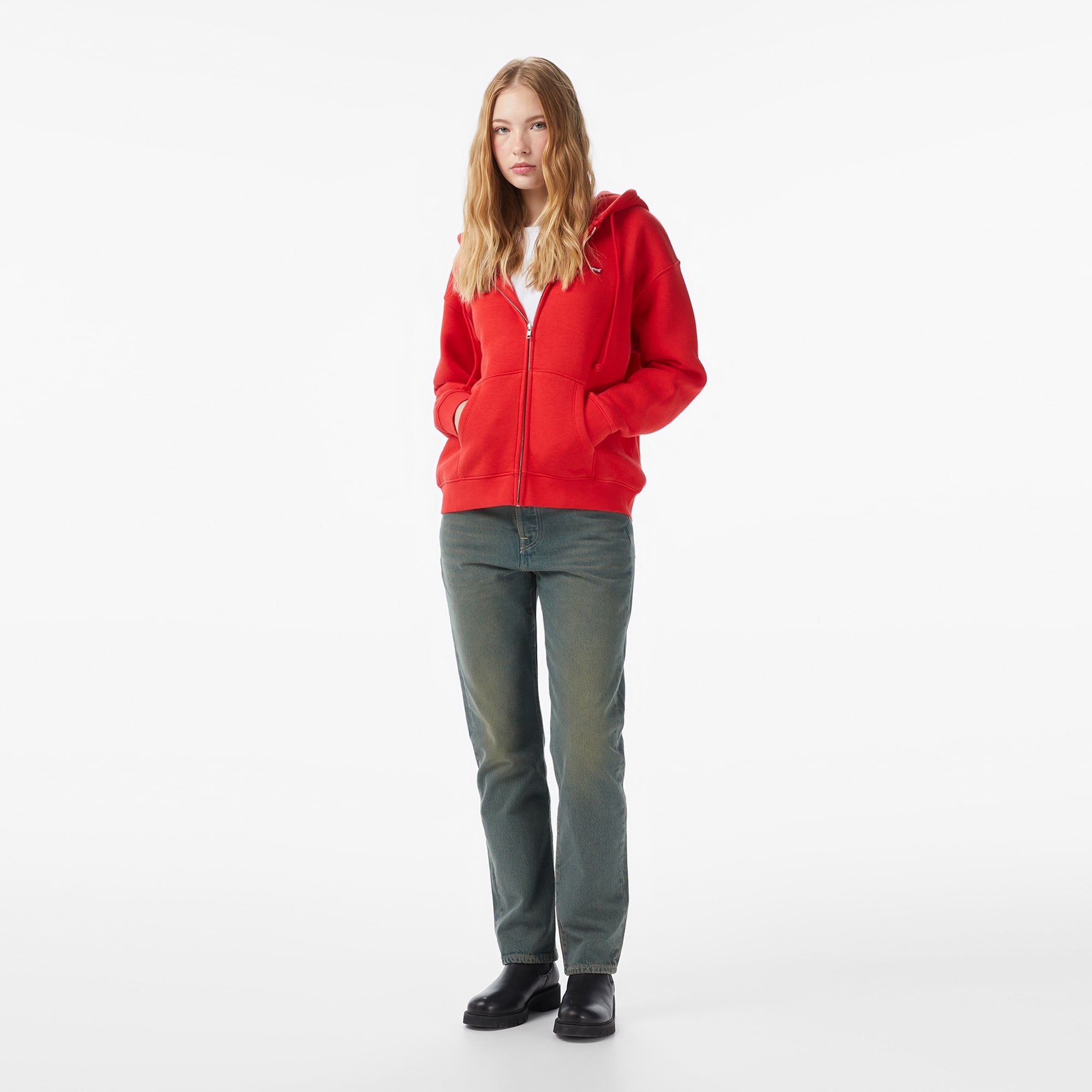 Levi'S Everyday Zip Kadın Kırmızı Sweatshirt