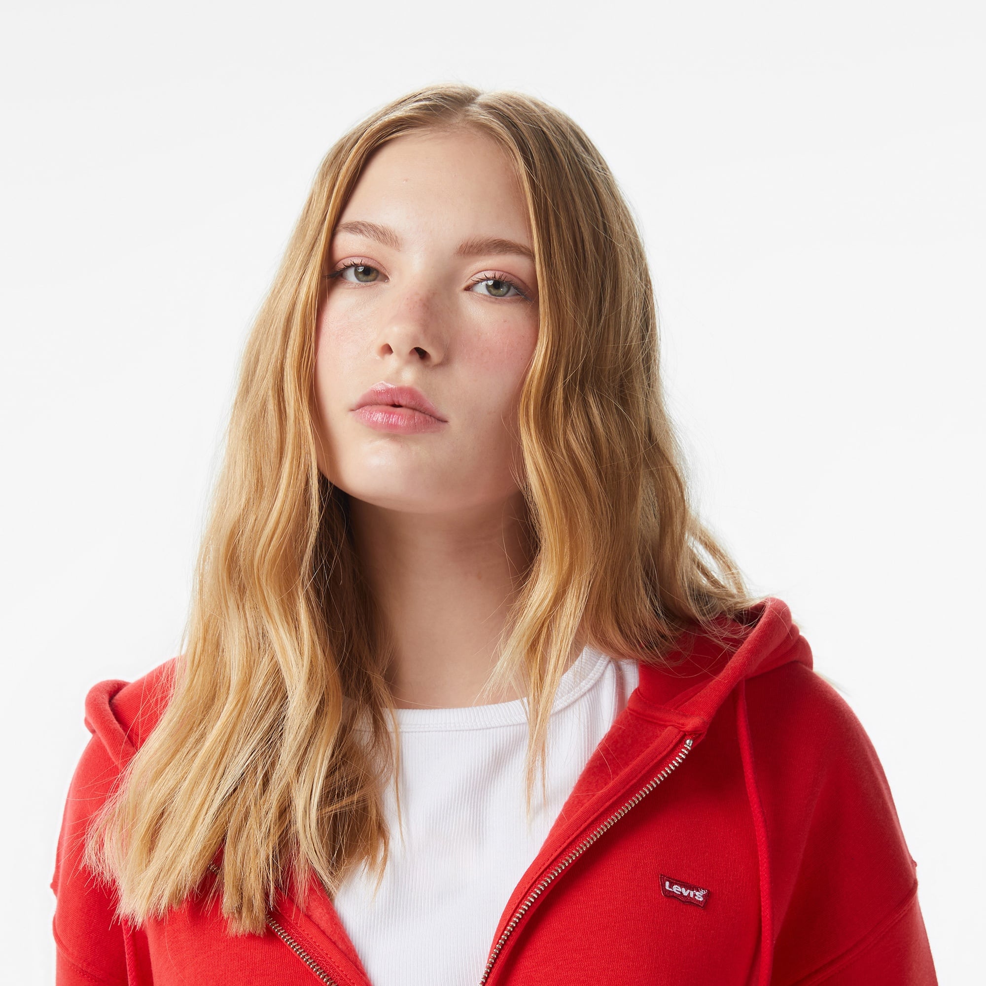 Levi'S Everyday Zip Kadın Kırmızı Sweatshirt
