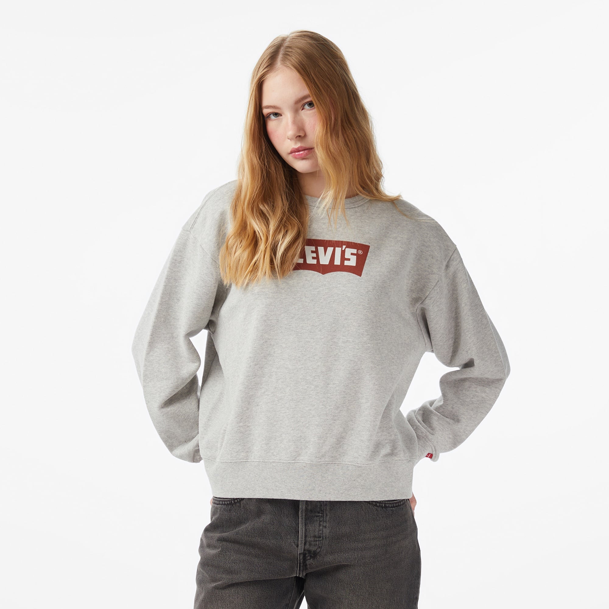 Levi'S Iconic Heritage Kadın Gri Sweatshirt