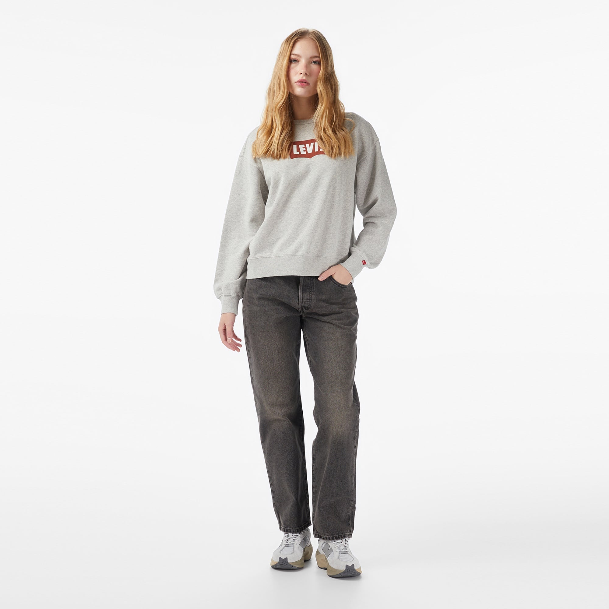 Levi'S Iconic Heritage Kadın Gri Sweatshirt