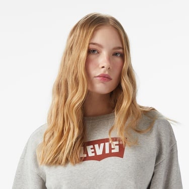  Levi'S Iconic Heritage Kadın Gri Sweatshirt