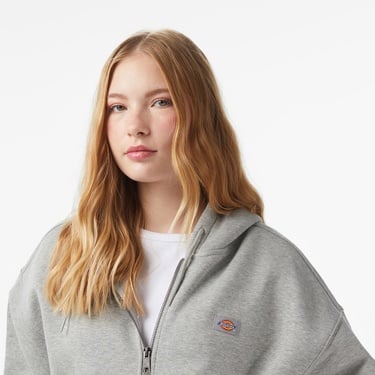  Dickies Oakport Full Zip Kadın Gri Sweatshirt
