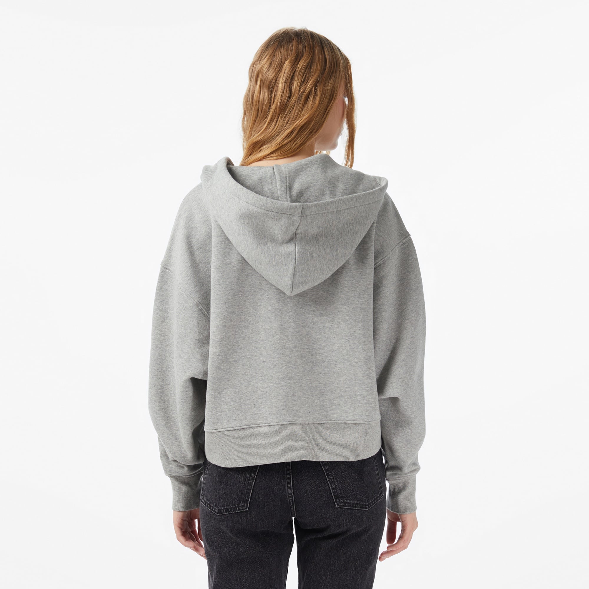 Dickies Oakport Full Zip Kadın Gri Sweatshirt