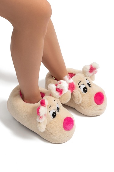  Aşk Kadın Hayvanlı Panduf Bej 36/41