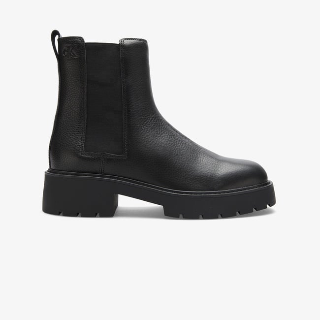  Calvin Klein Chunky Cheea Leather Kadın Siyah Bot