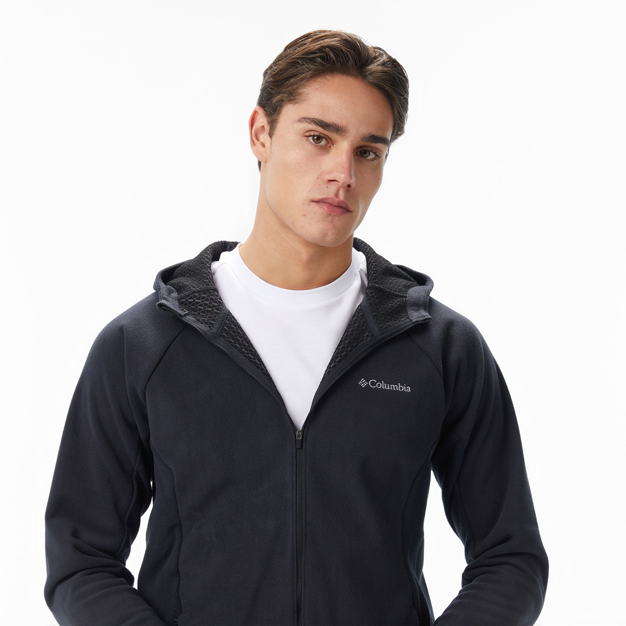 Columbia Arctic Peak Hooded Full Zip Erkek Siyah Polar Ceket