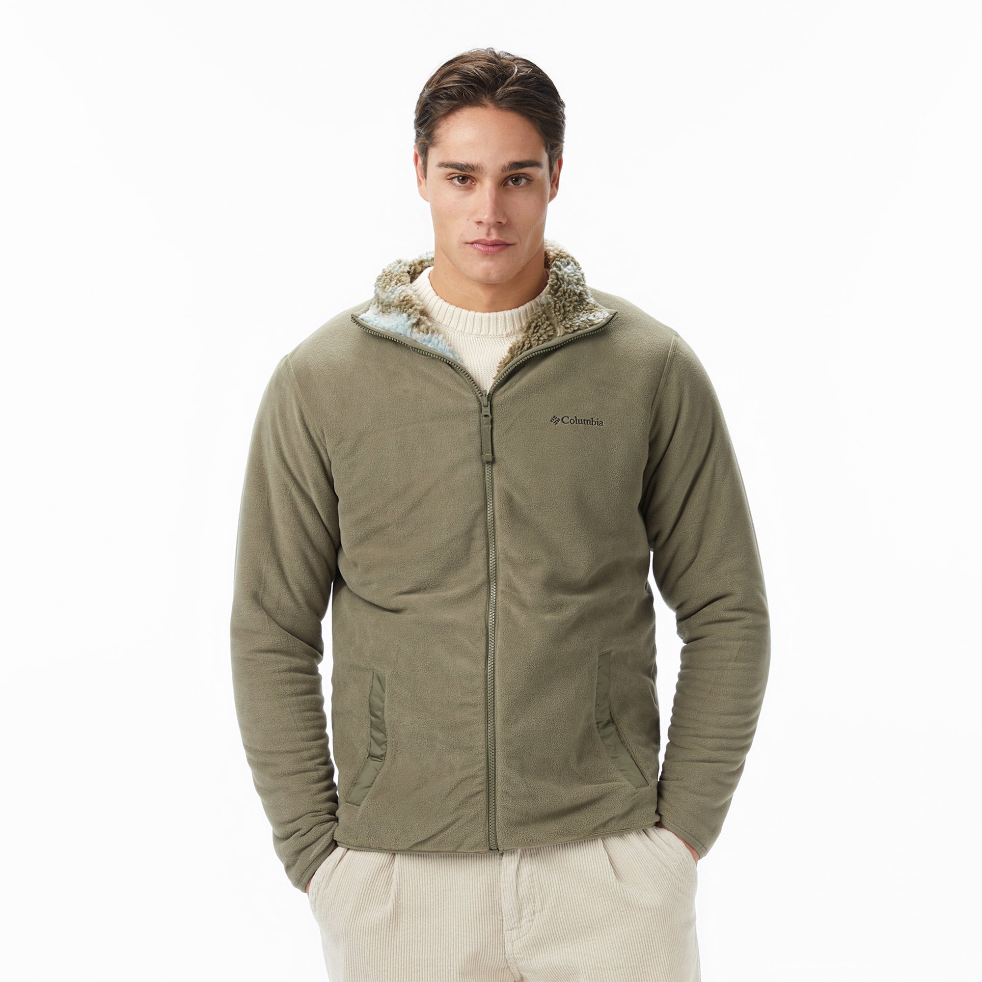 Columbia Winter Pass Reversible Fleece Erkek Yeşil Polar Ceket