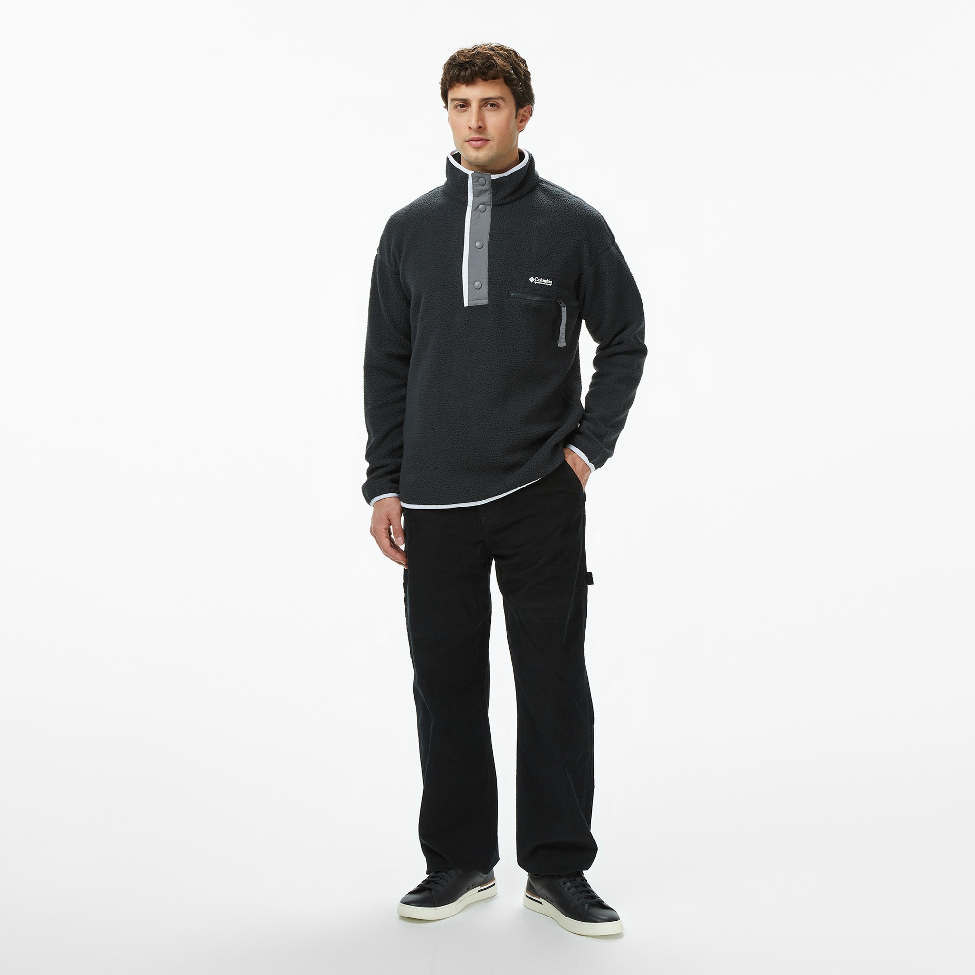 Columbia Helvetia II Half Snap Fleece Erkek Siyah Polar Ceket