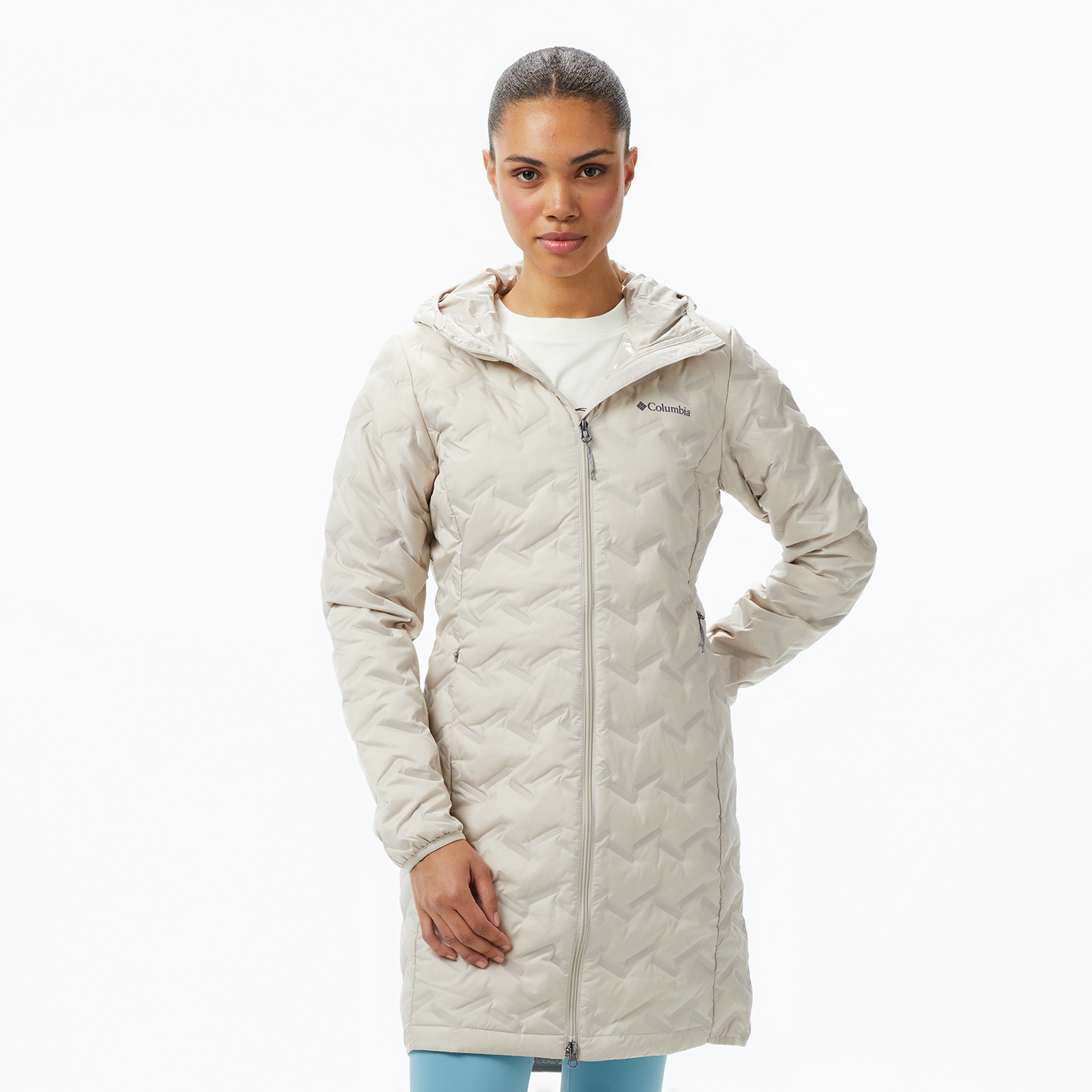 Columbia Delta Ridge II Long Down Kadın Bej Mont