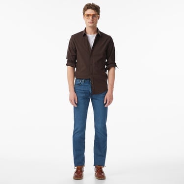  Scotch&Soda Striped Slim-Fit Poplin Erkek Kahverengi Gömlek