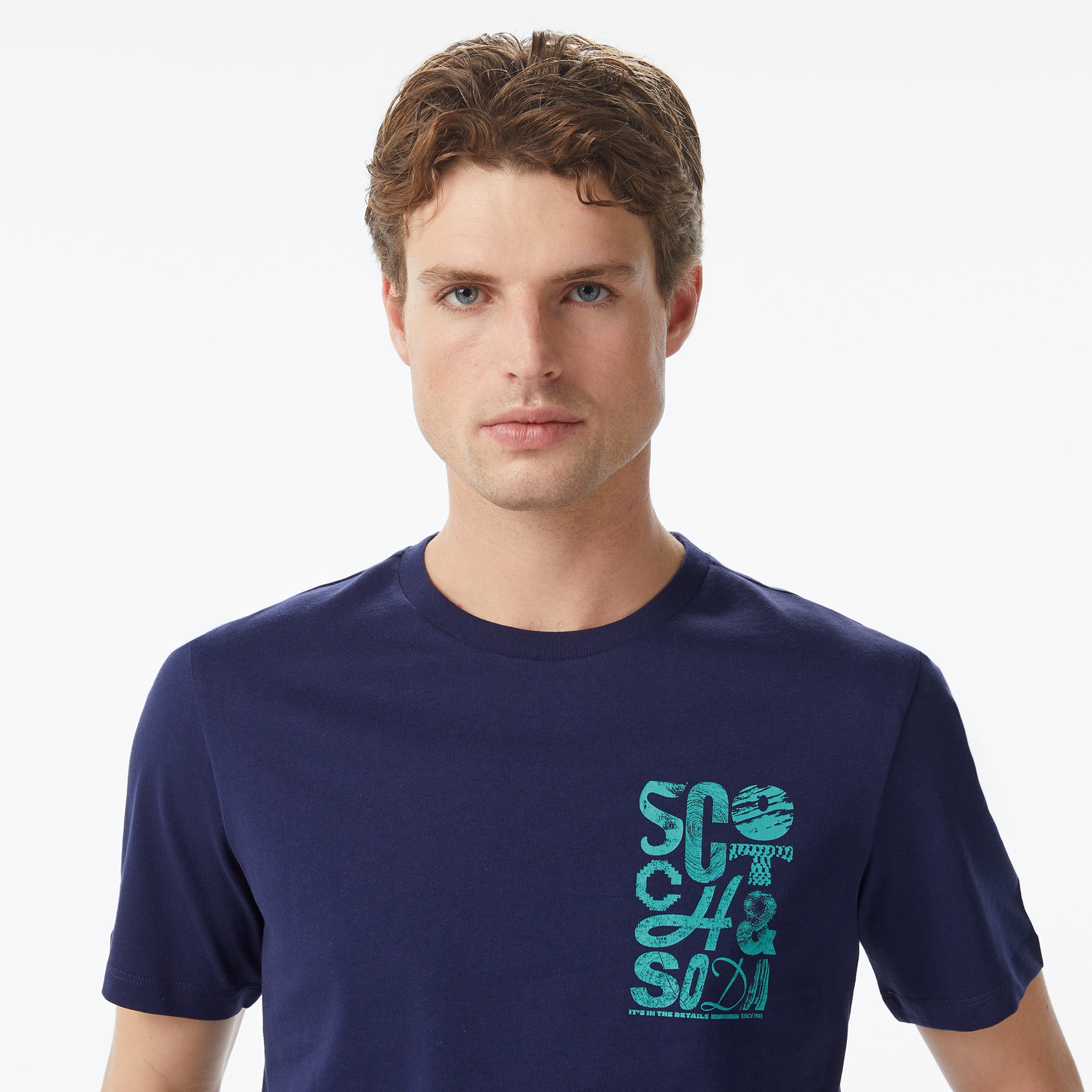  Scotch&Soda Regular Fit Left Chest Logo Erkek Lacivert T-Shirt