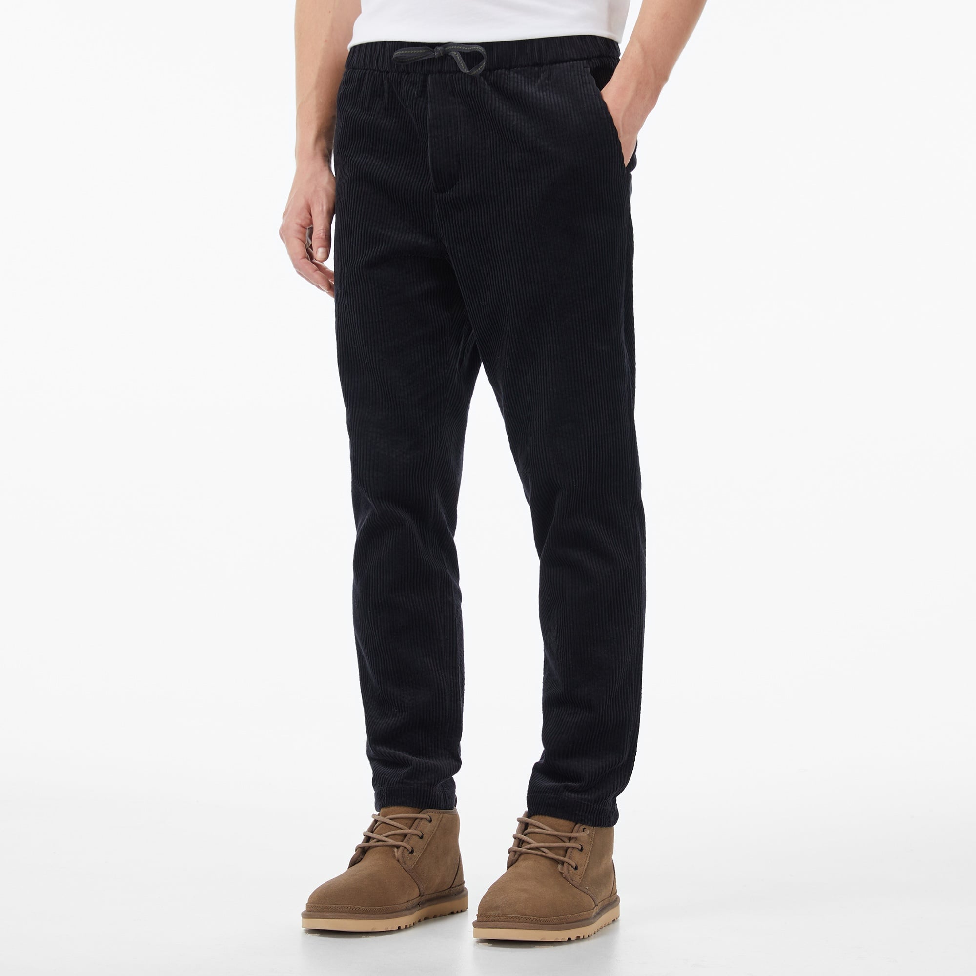 Scotch&Soda Fave Cotton Corduroy Loose Tapered Erkek Gri Pantolon