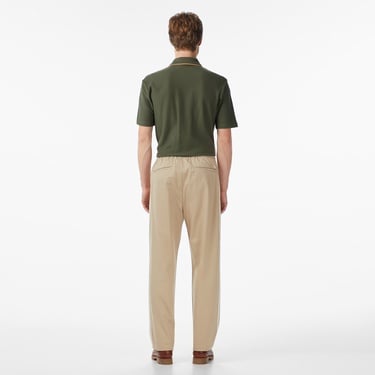  Scotch&Soda Tape-Trimmed Twill Jersey Pleated Erkek Bej Pantolon