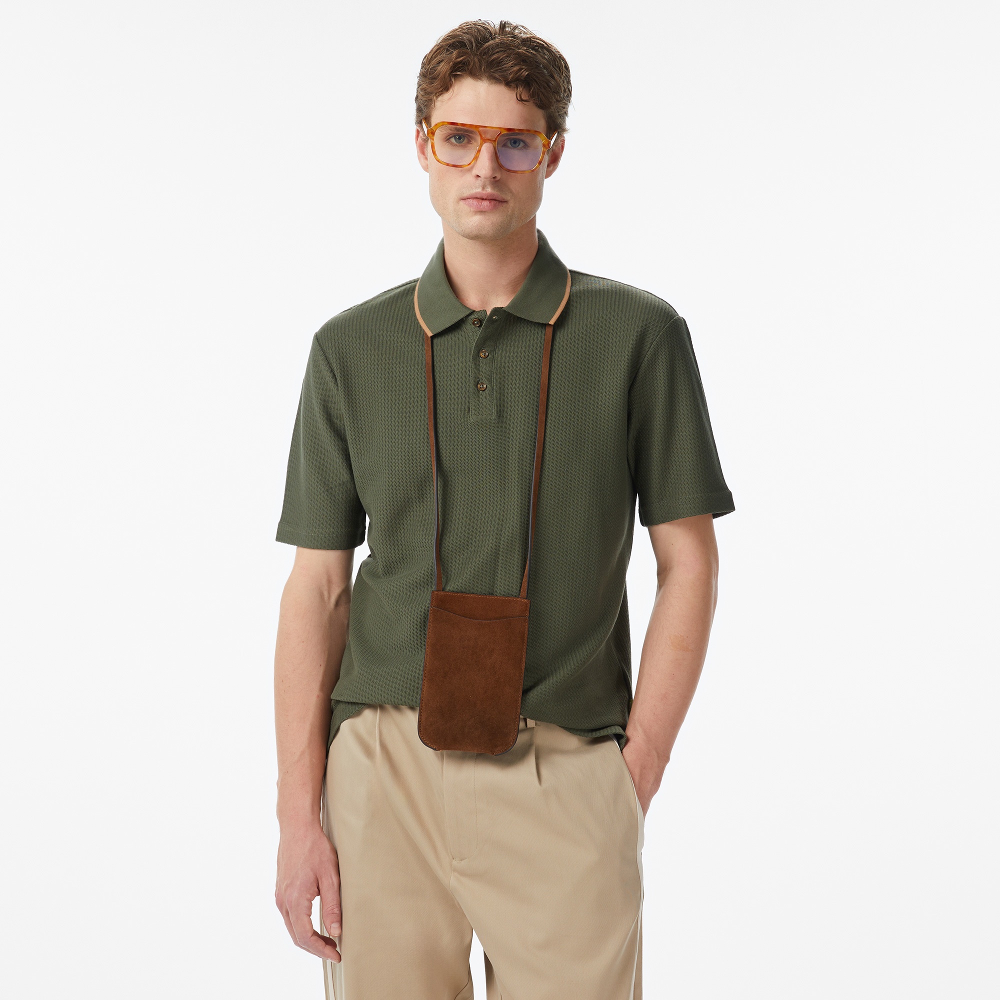 Scotch&Soda Structured Relaxed Fit Erkek Yeşil Polo