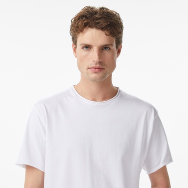  Scotch&Soda Raw Edge Erkek Beyaz T-Shirt