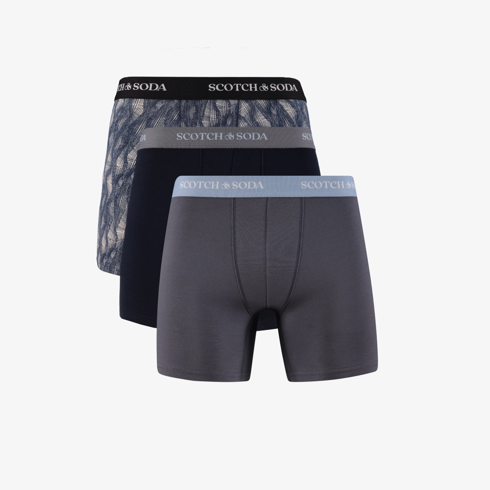 Scotch&Soda 3'lü Erkek Mavi Boxer