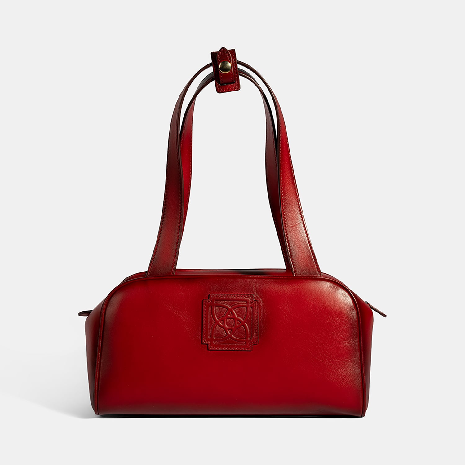  DESA Kadın Kırmızı Monogram Logolu Deri Omuz Çantası