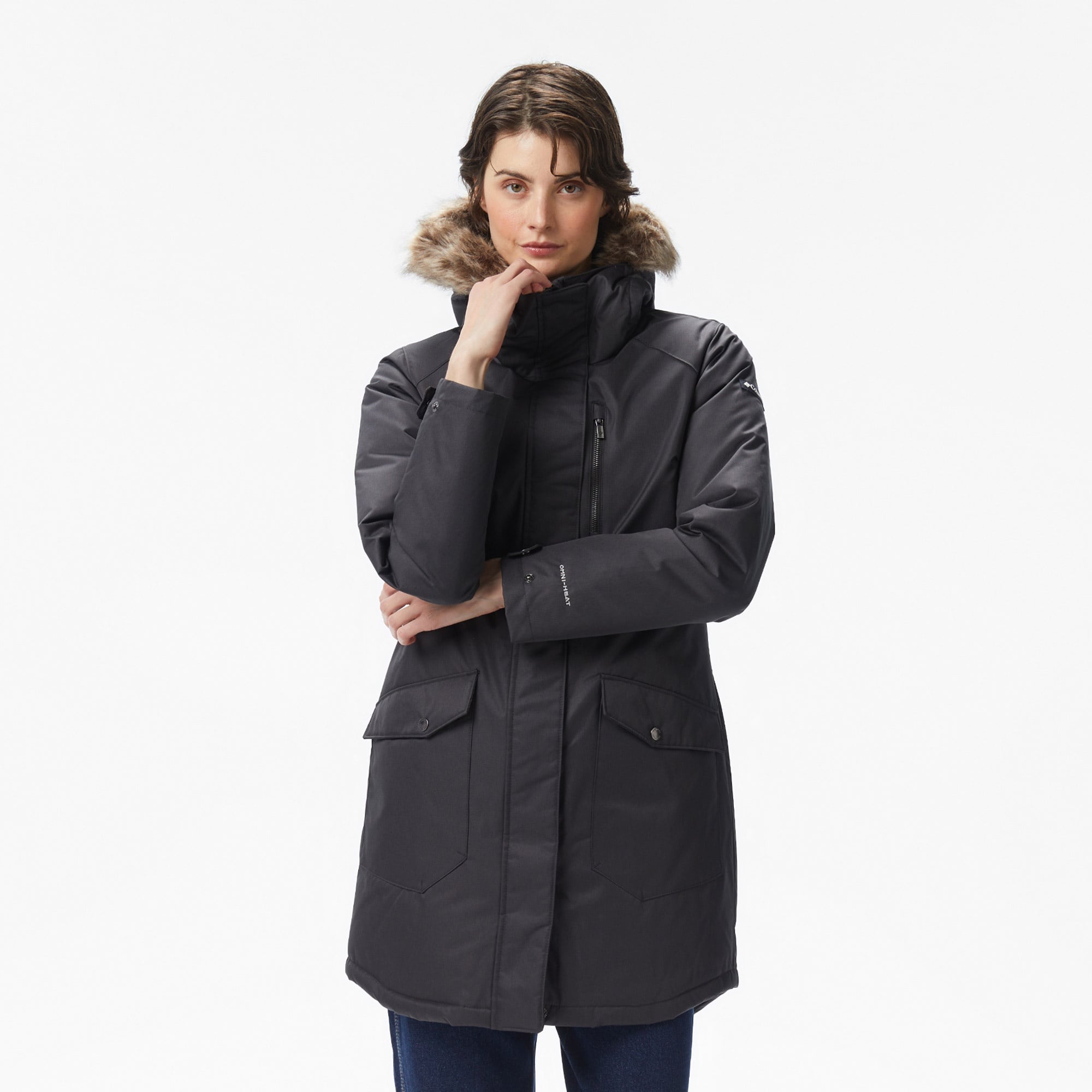 Columbia Suttle Mountain Long Insulated Kadın Siyah Mont