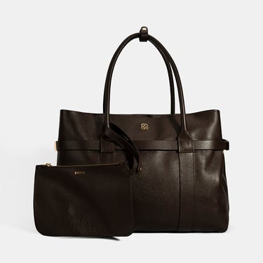  Kadın Kahve Cüzdan Aksesuarlı Deri Omuz Çantası