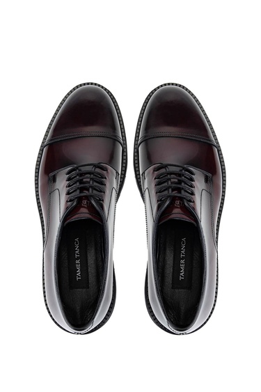  Tamer Tanca Erkek Hakiki Deri Bordo Klasik Ayakkabı