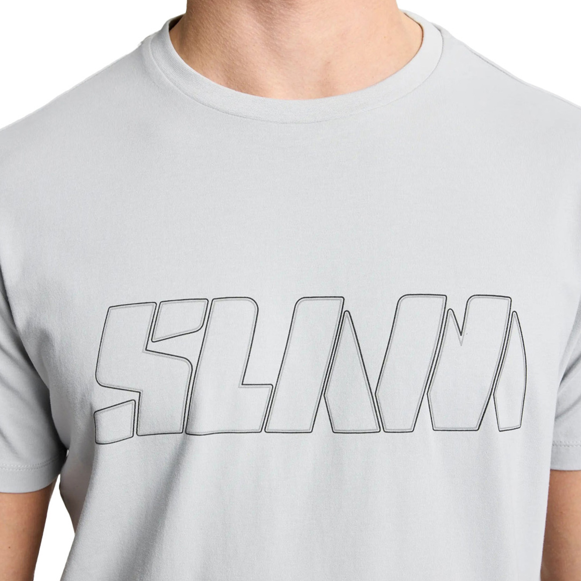 Slam Logo Erkek Gri Tişört