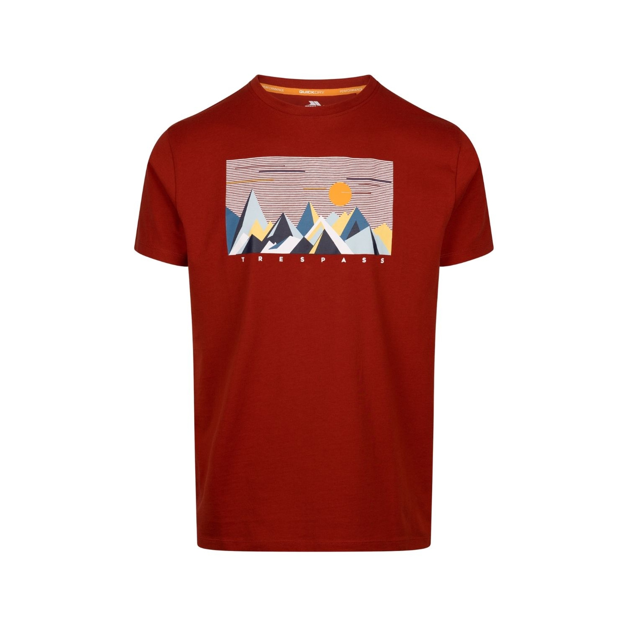 Trespass Ennadai - Casual Printed Tshirt Erkek Kırmızı Tişört