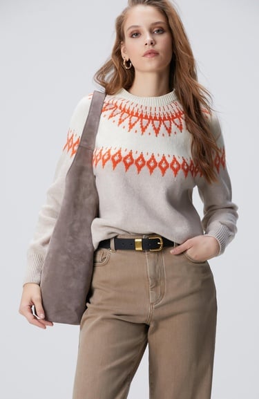  Network Kadın Kırık Beyaz Kazak