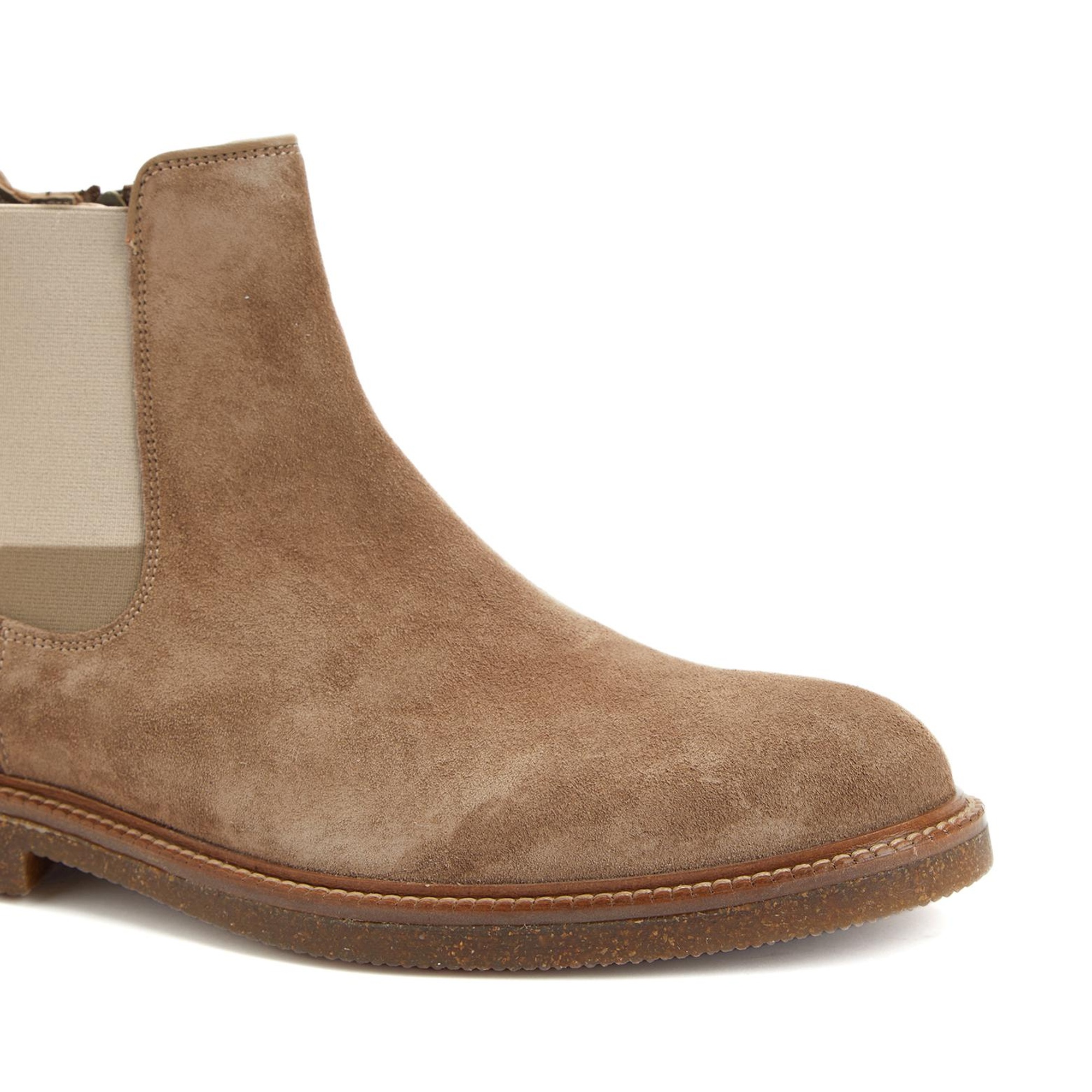 Divarese Erkek Vizon Lastik Detaylı Deri Bot