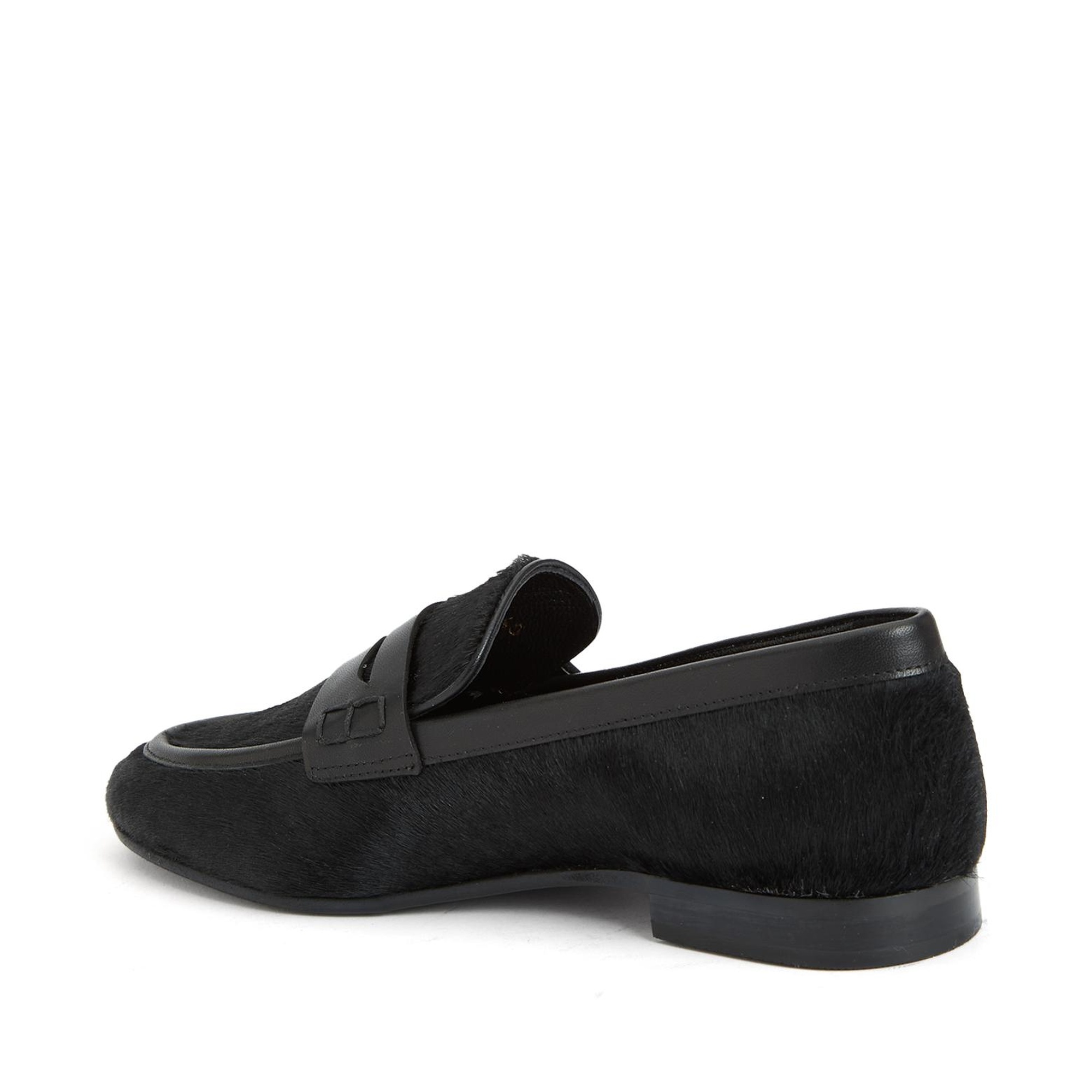 Divarese Kadın Siyah Deri Loafer