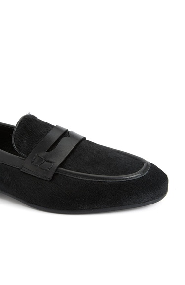  Divarese Kadın Siyah Deri Loafer