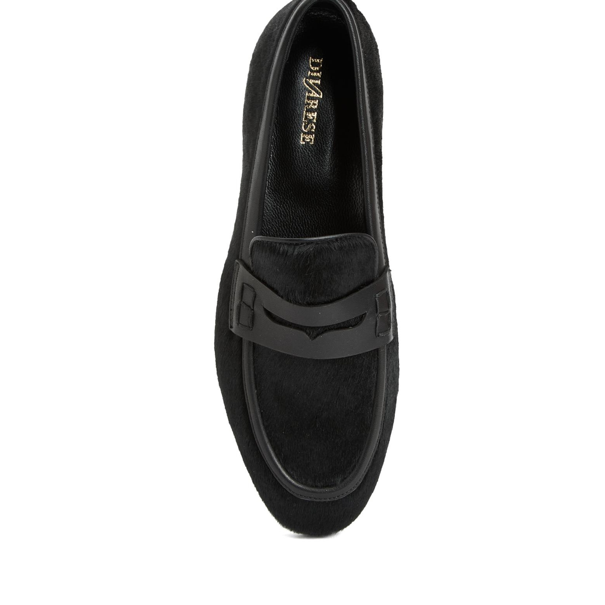 Divarese Kadın Siyah Deri Loafer