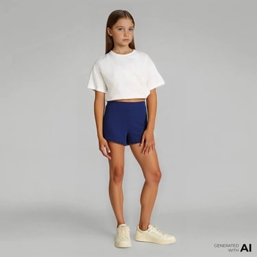  Nautica Kız Çocuk Lacivert Standart Fit Şort