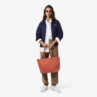  Lacoste Large L.12.12 Kadın Turuncu Omuz Çantası