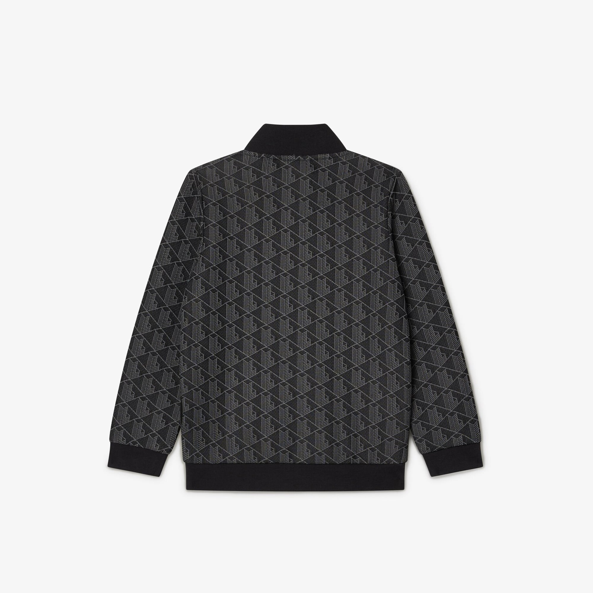 Çocuk Fermuarlı Monogram Siyah Sweatshirt