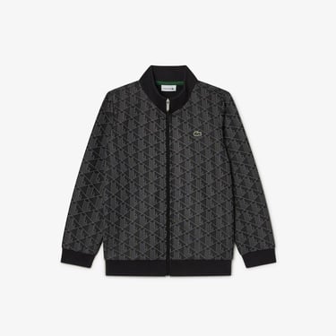  Çocuk Fermuarlı Monogram Siyah Sweatshirt