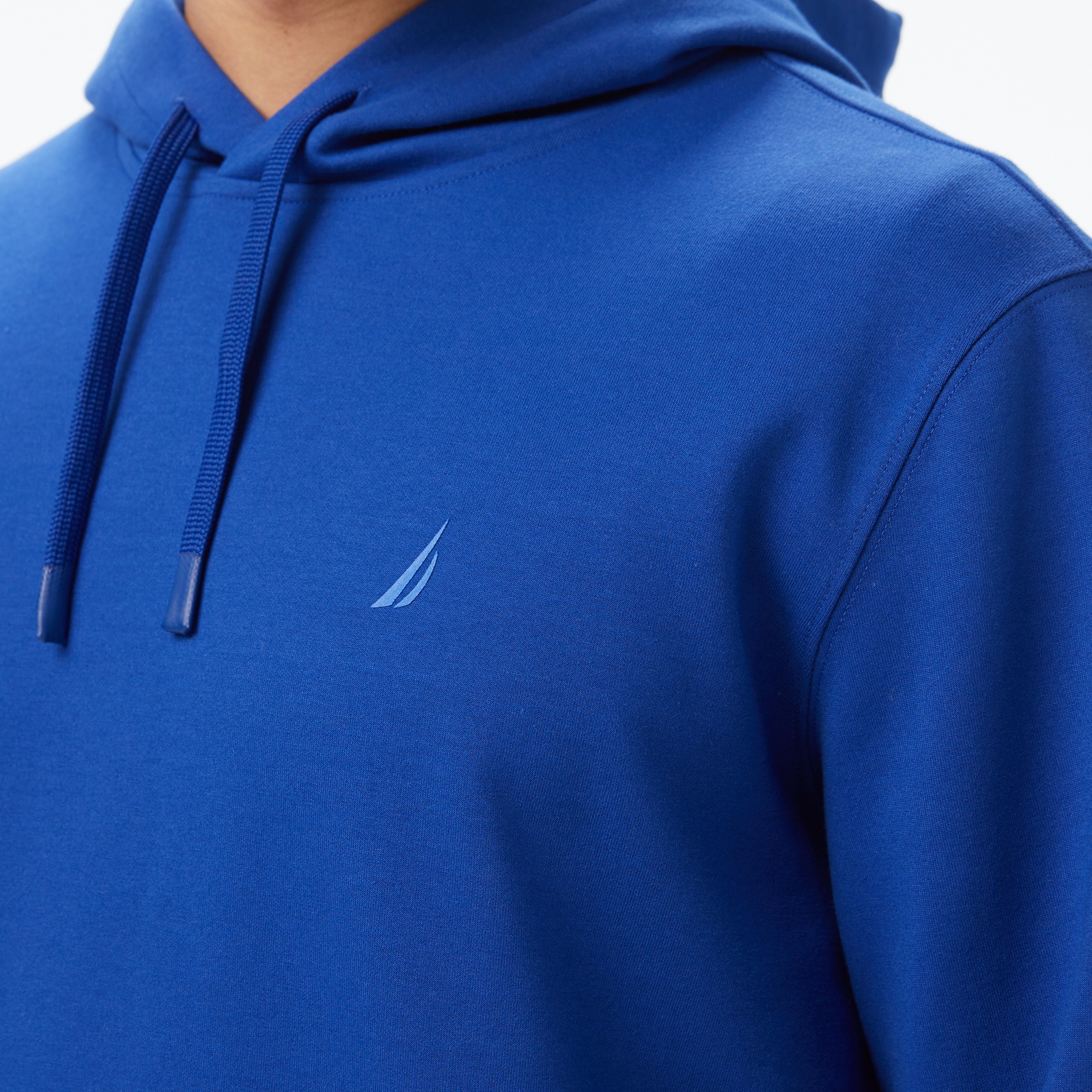 Nautica Erkek Mavi Classic Fit Kapüşonlu Sweatshirt