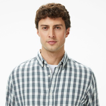  Nautica Erkek Yeşil Kareli Classic Fit Gömlek