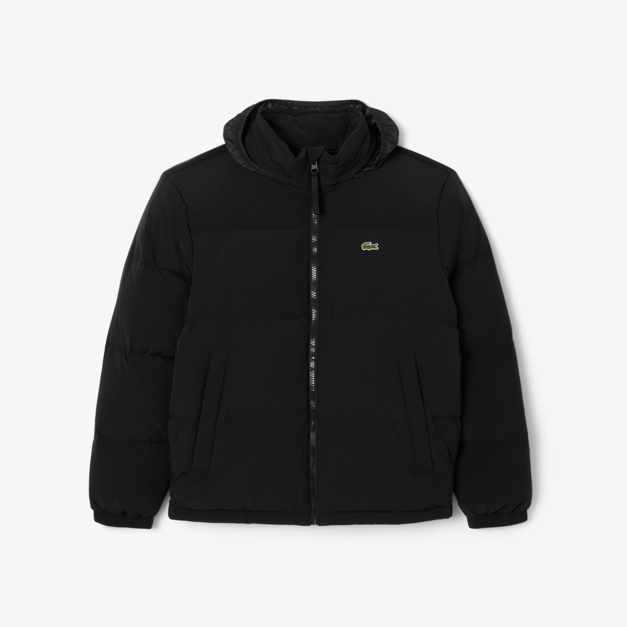 Erkek Relaxed Fit Kapüşonlu Siyah Mont