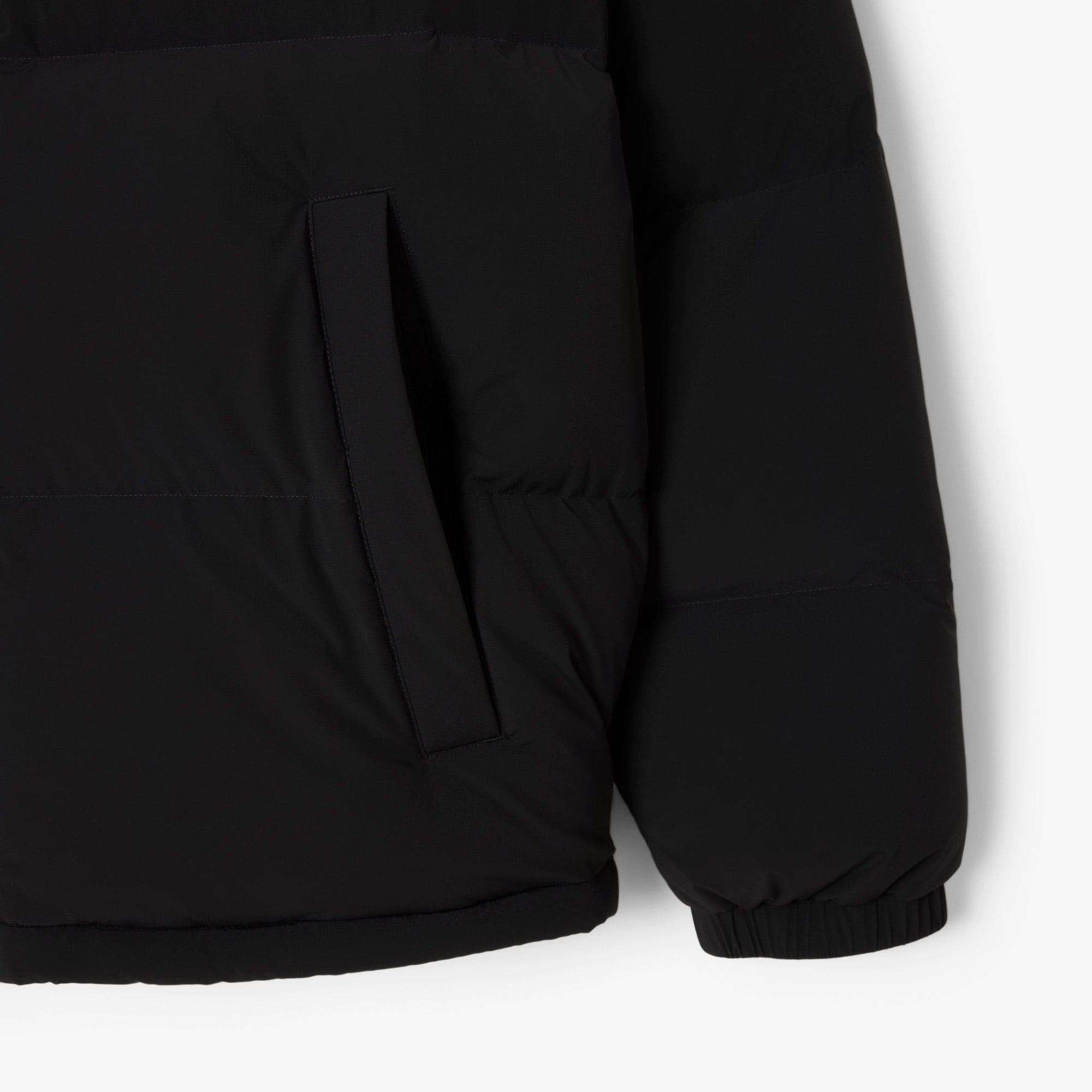 Erkek Relaxed Fit Kapüşonlu Siyah Mont